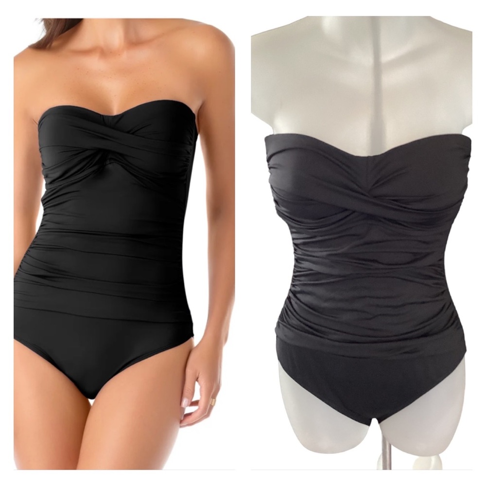 Anne Cole Twist Front One Piece. S3